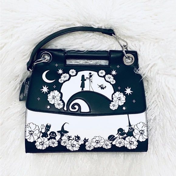 Loungefly Disney The Nightmare Before Christmas Spiral Hill Silhouette Handbag - Picture 3 of 5